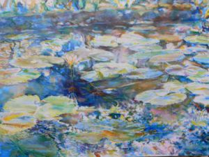 Voir le détail de cette oeuvre: Grand Canvas d'un bassin au lotus 